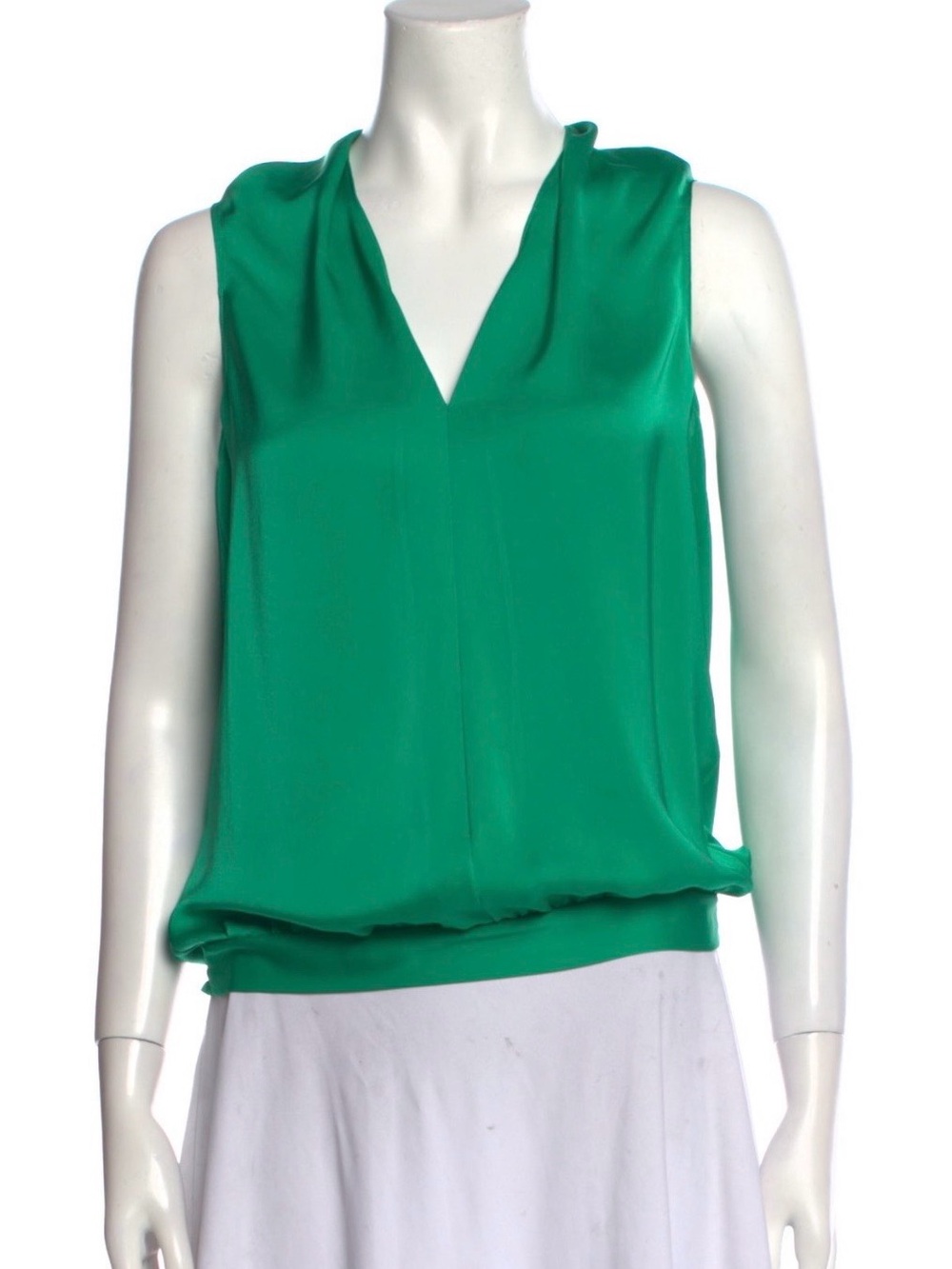 Ramy Brook Green V-Neck Sleeveless Blouse - Women